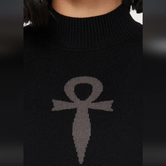 Killstar Black Long Sleeve Dress with Symbol - Picture 5 of 5